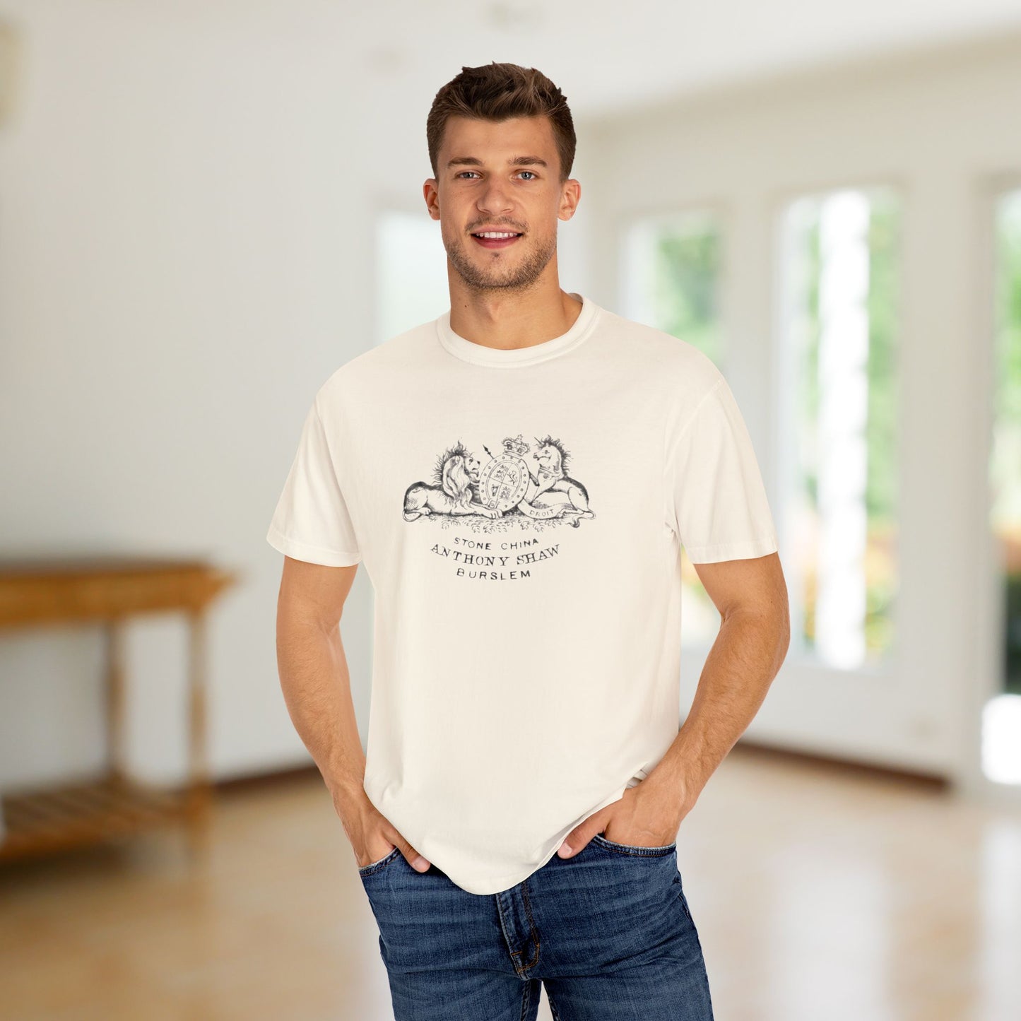 Anthony Shaw Antique Ironstone Stamp Short Sleeve Comfort Color Tee