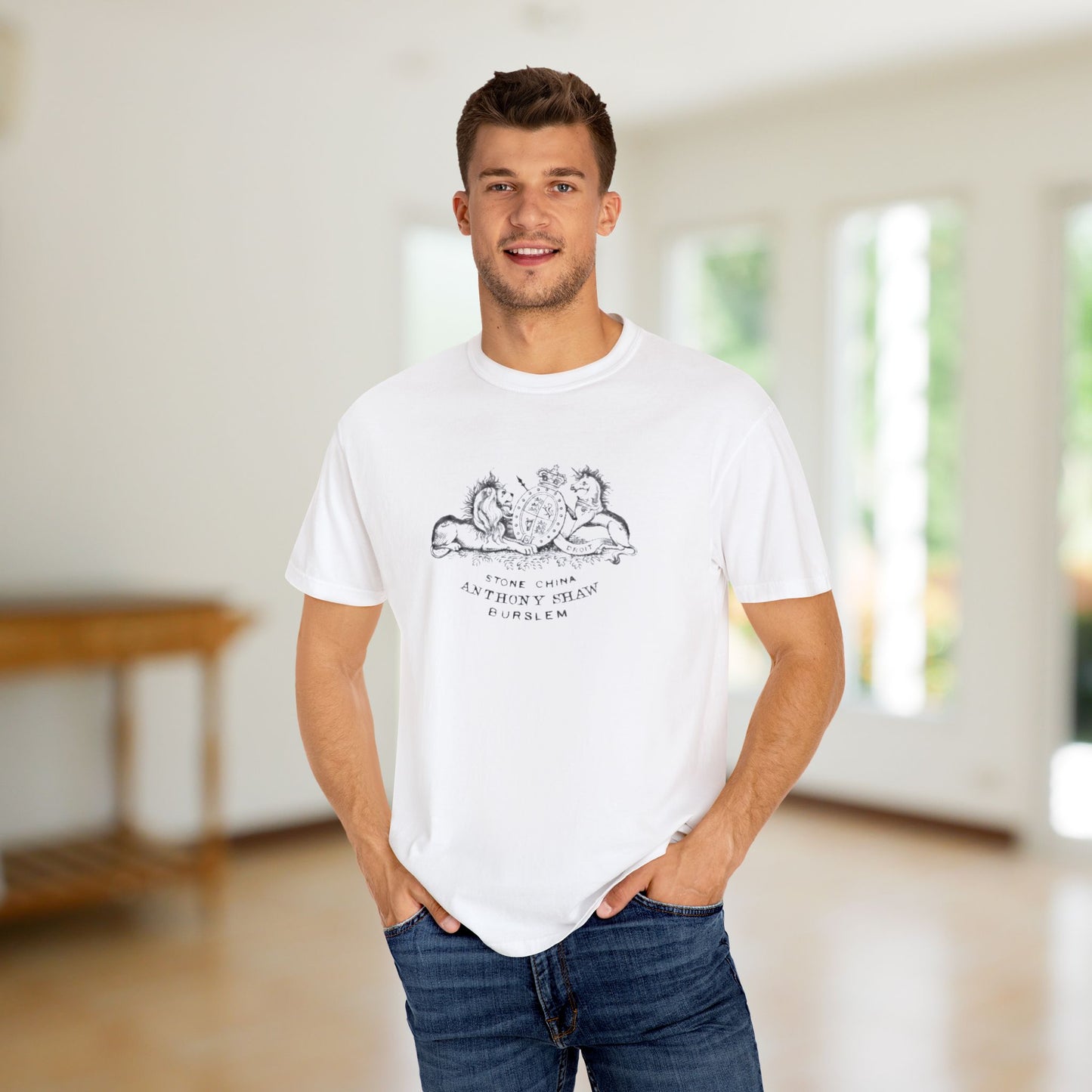 Anthony Shaw Antique Ironstone Stamp Short Sleeve Comfort Color Tee
