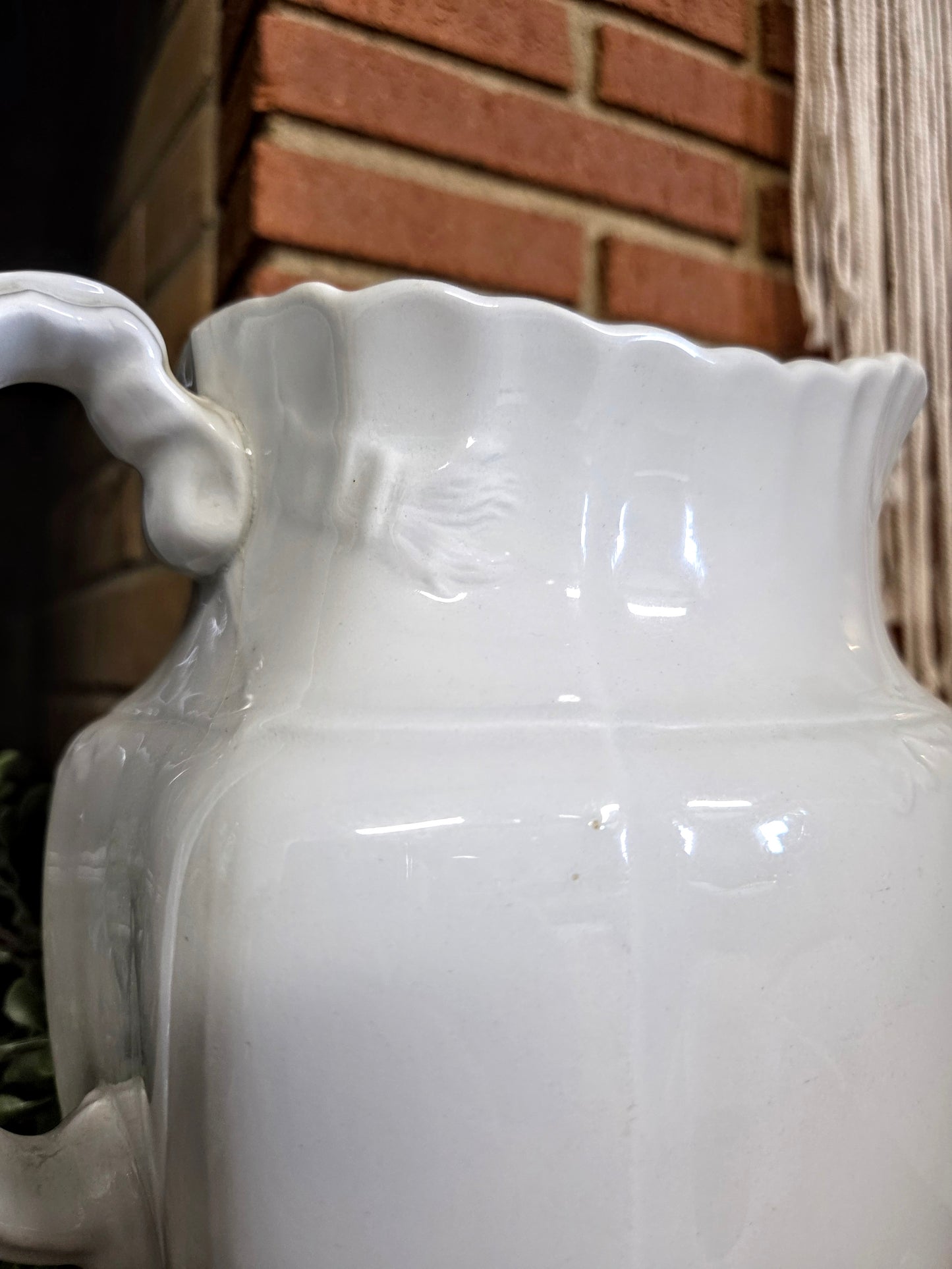 Antique 1800's W H. Grindley & Co. Ironstone Pitcher