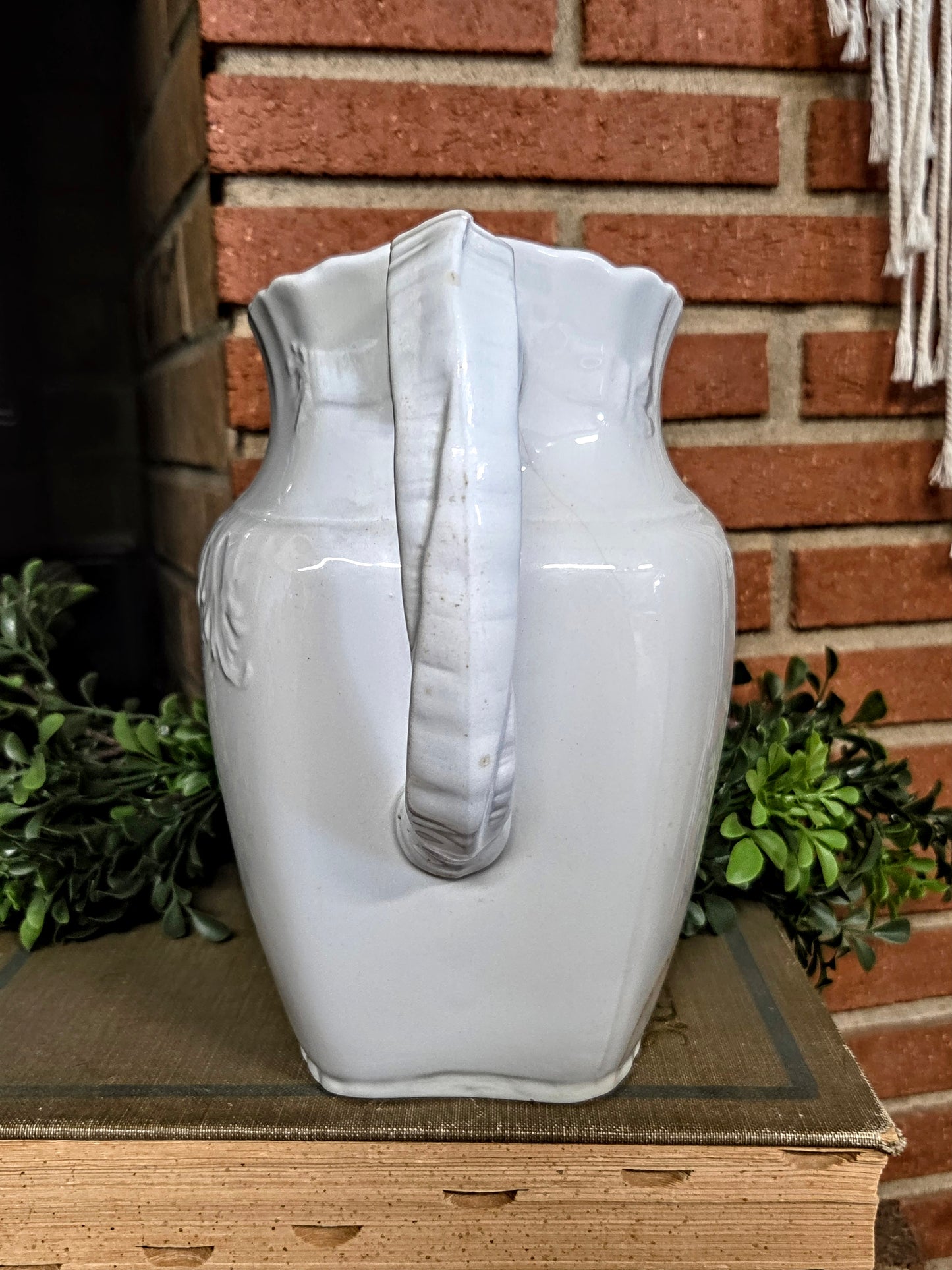 Antique 1800's W H. Grindley & Co. Ironstone Pitcher